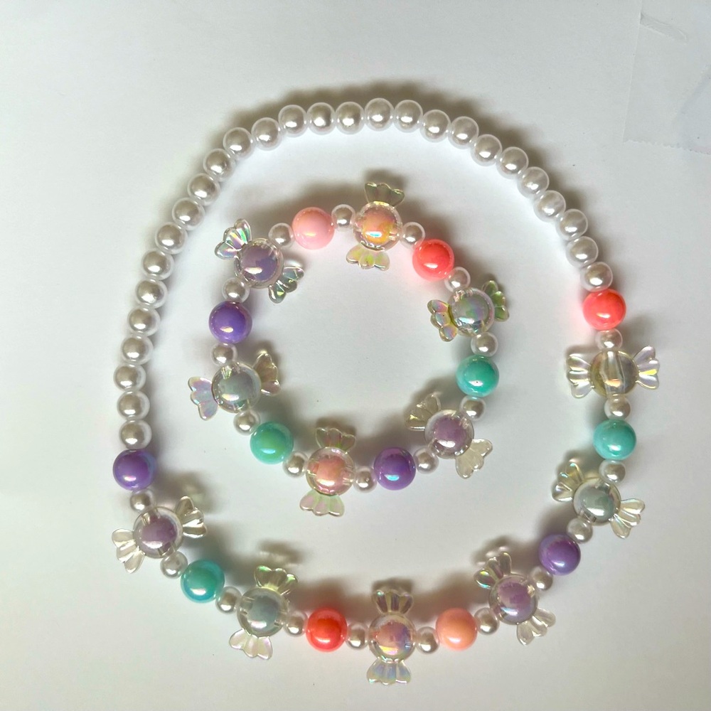 Baby / Toddler Size Candy Bow Necklace & Bracelet